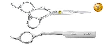 Olivia Garden FineCutPRO Shear & Razor Case Deal — 5.5" / Left-handed, plain white background