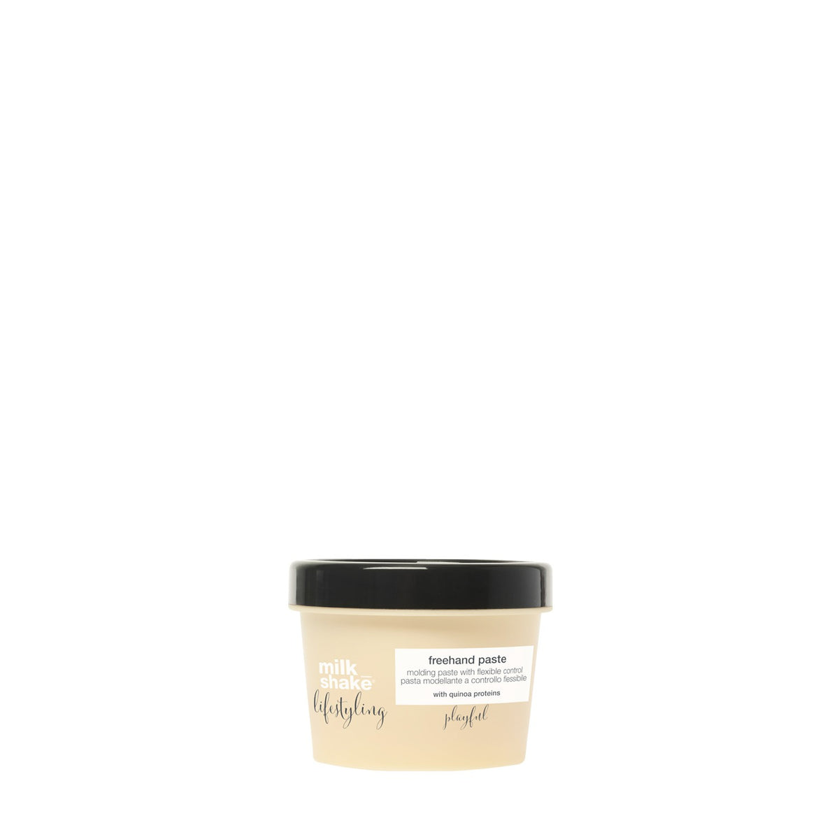 milk_shake Lifestyling Playful Molding Paste — brand packshot, plain white background (z-one concept)