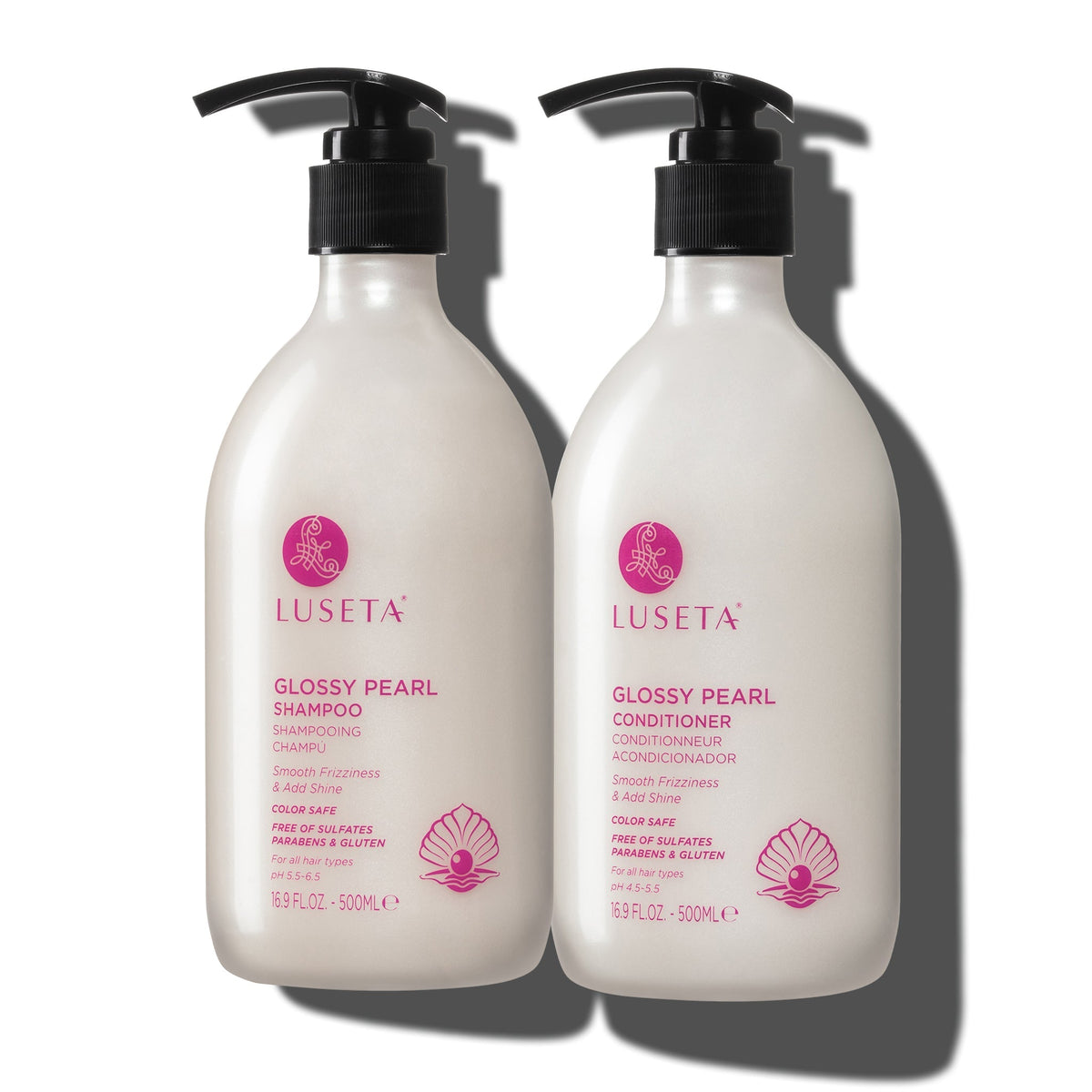 Luseta Beauty Glossy Pearl Shampoo & Conditioner Duo — product photograph