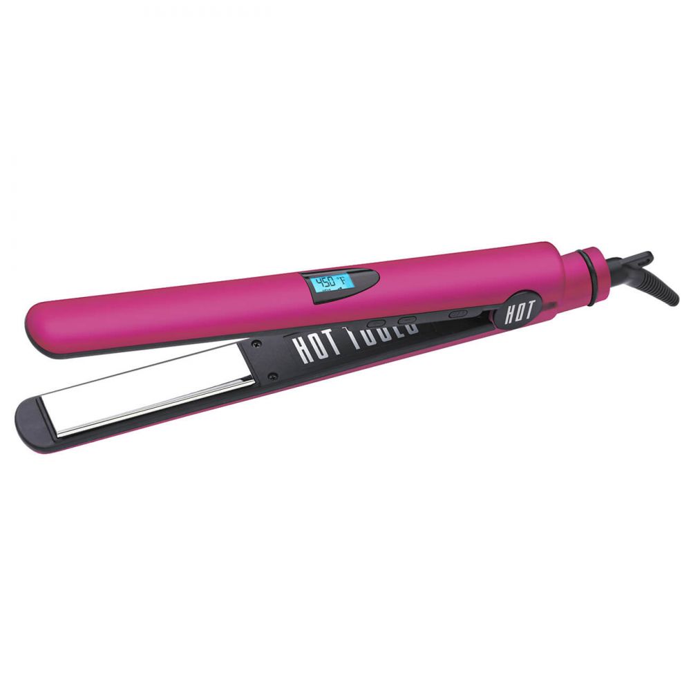 Hot Tools Professional Titanium 1" Digital Salon Flat Iron in pink, model HT7104F