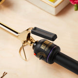 Hot Tools 24K Gold 1/2" Curling Iron — gold barrel close-up, model HT1103