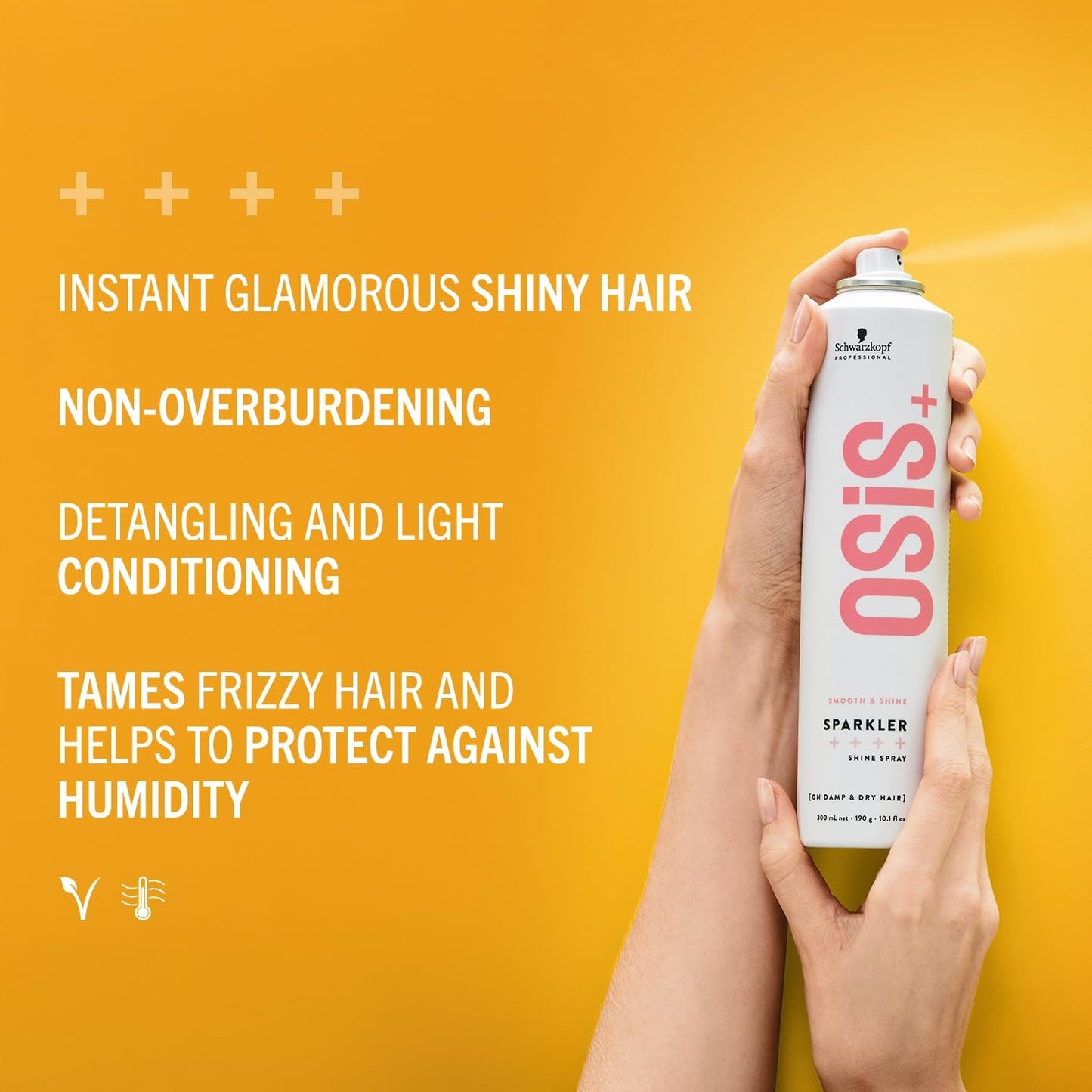 OSiS+ Sparkler – 300ml Shine Hairspray for Instant Gloss & Lightweight Detangling