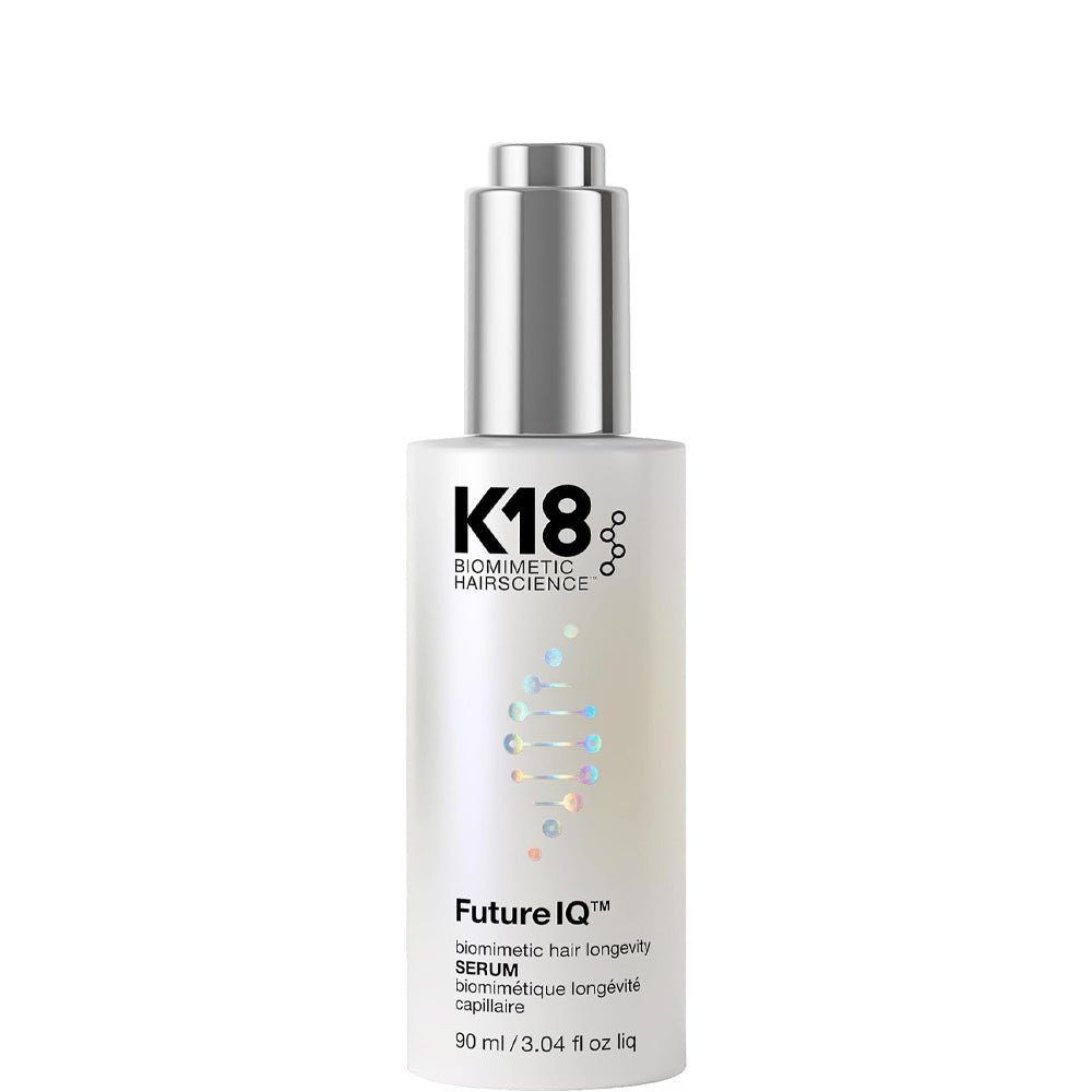 K18 FutureIQ Nightly Biomimetic Scalp Serum — 90 ml dropper bottle, white background