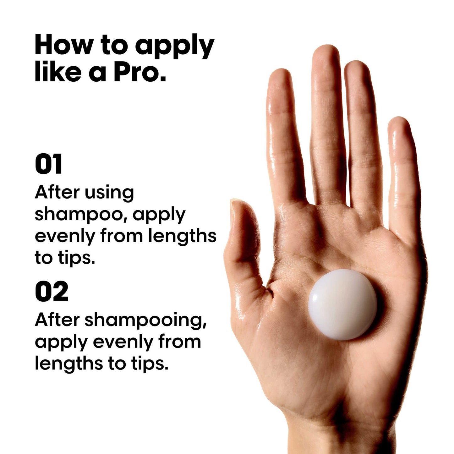 L'Oréal Professionnel Keratin Alpha Sleek Mask — how to apply, product in palm