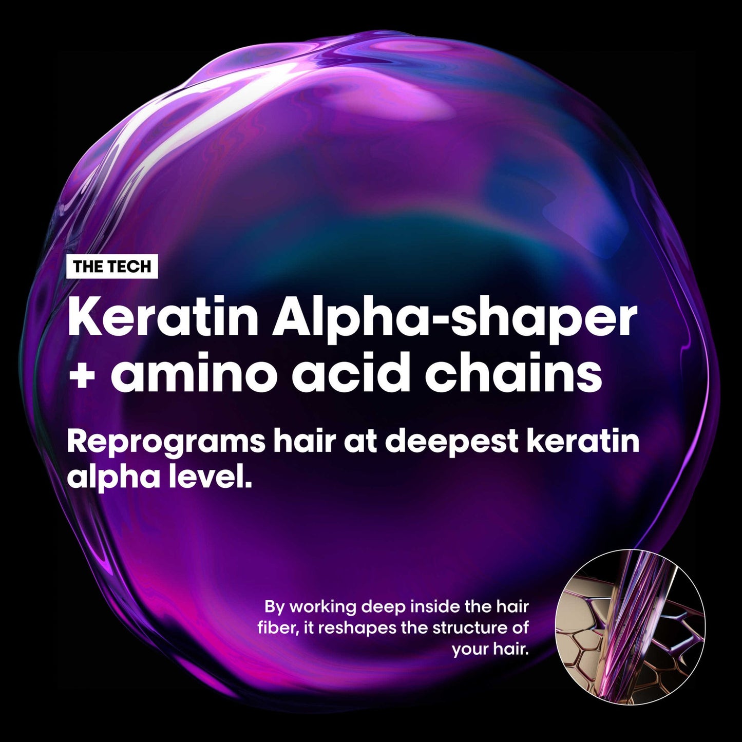 L'Oréal Professionnel Keratin Alpha Sleek Shampoo — Keratin Alpha-shaper and amino acid chains technology