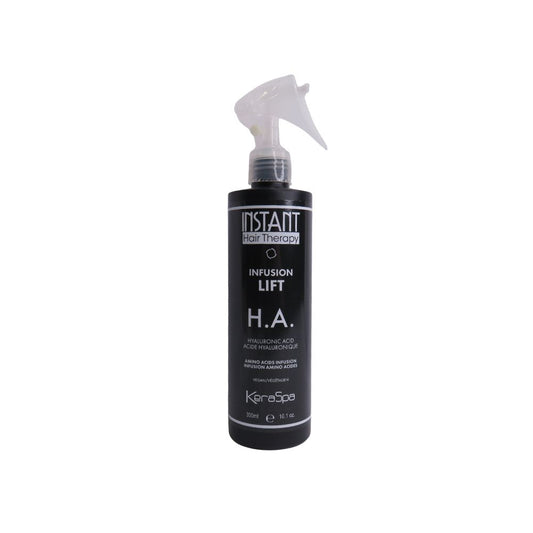 Keraspa Instant Hair Therapy Infusion Lift H.A. — black 300 ml spray bottle with trigger, front label