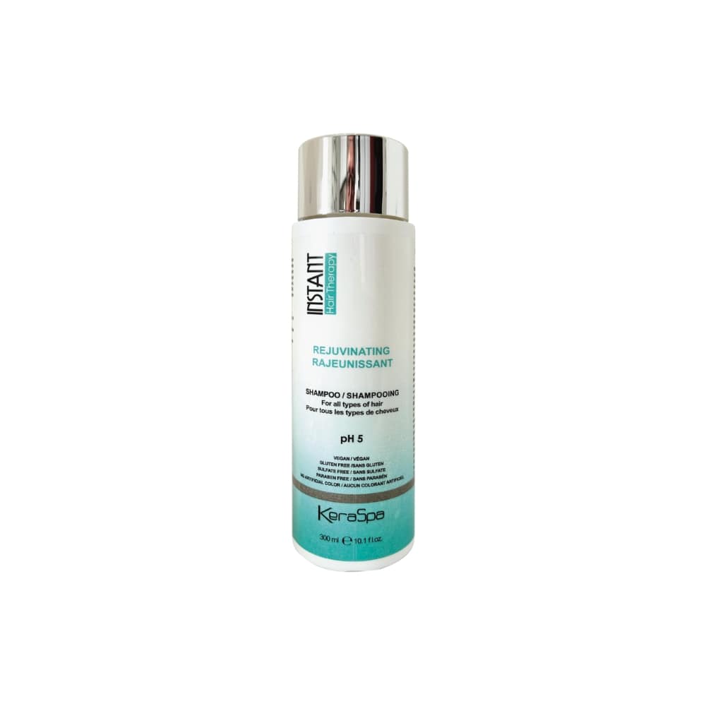 Keraspa Instant Hair Therapy Rejuvenating Shampoo & Conditioner Duo — 300 ml shampoo bottle, front label