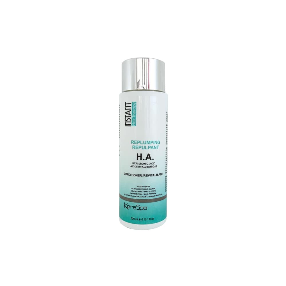Keraspa Instant Hair Therapy Replumping H.A. Shampoo & Conditioner Duo — 300 ml conditioner bottle, front label