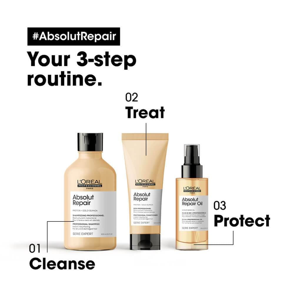 L’Oréal Professionnel Absolut Repair Conditioner – Lightweight Restorative Care for Damaged Hair