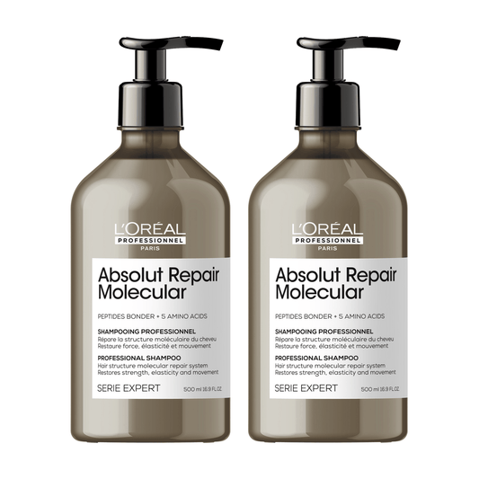 L'Oréal Professionnel Absolut Repair Molecular Shampoo Duo – 2 x 500ml Molecular Repair