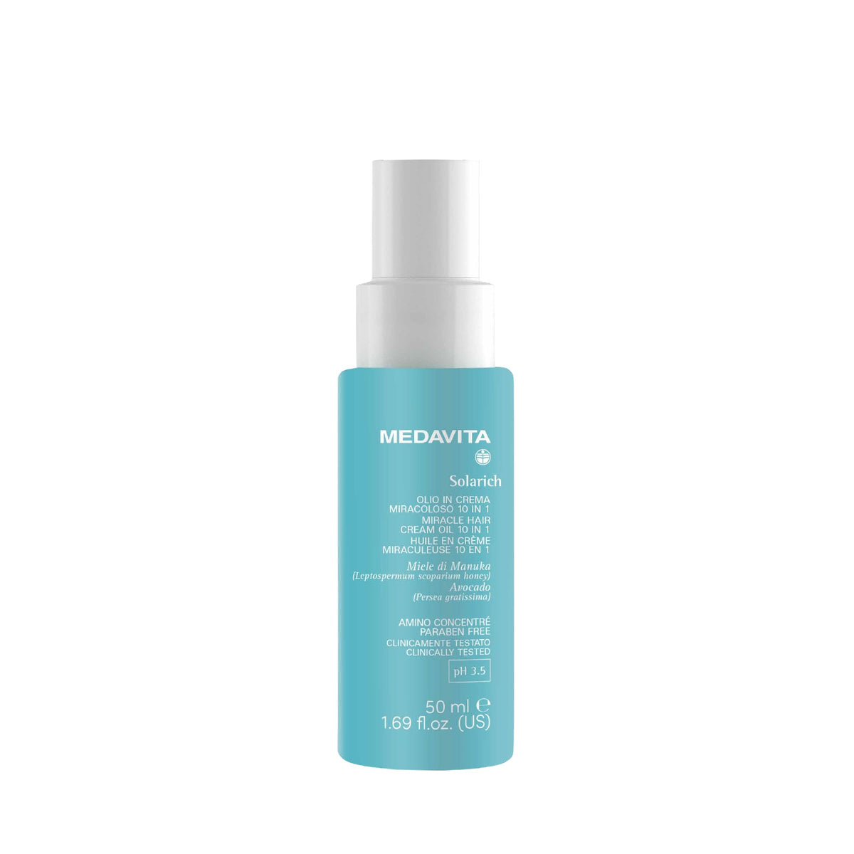Medavita Solarich Miracle Cream Oil 10 In 1 — 50 ml bottle front, plain white background