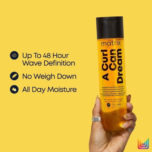 Matrix A Curl Can Dream Wave Weightless Shampoo — benefits panel