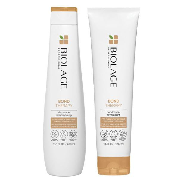 Biolage Bond Therapy Duo – Shampoo 400ml & Conditioning Balm 280ml for Damaged Hair Repair