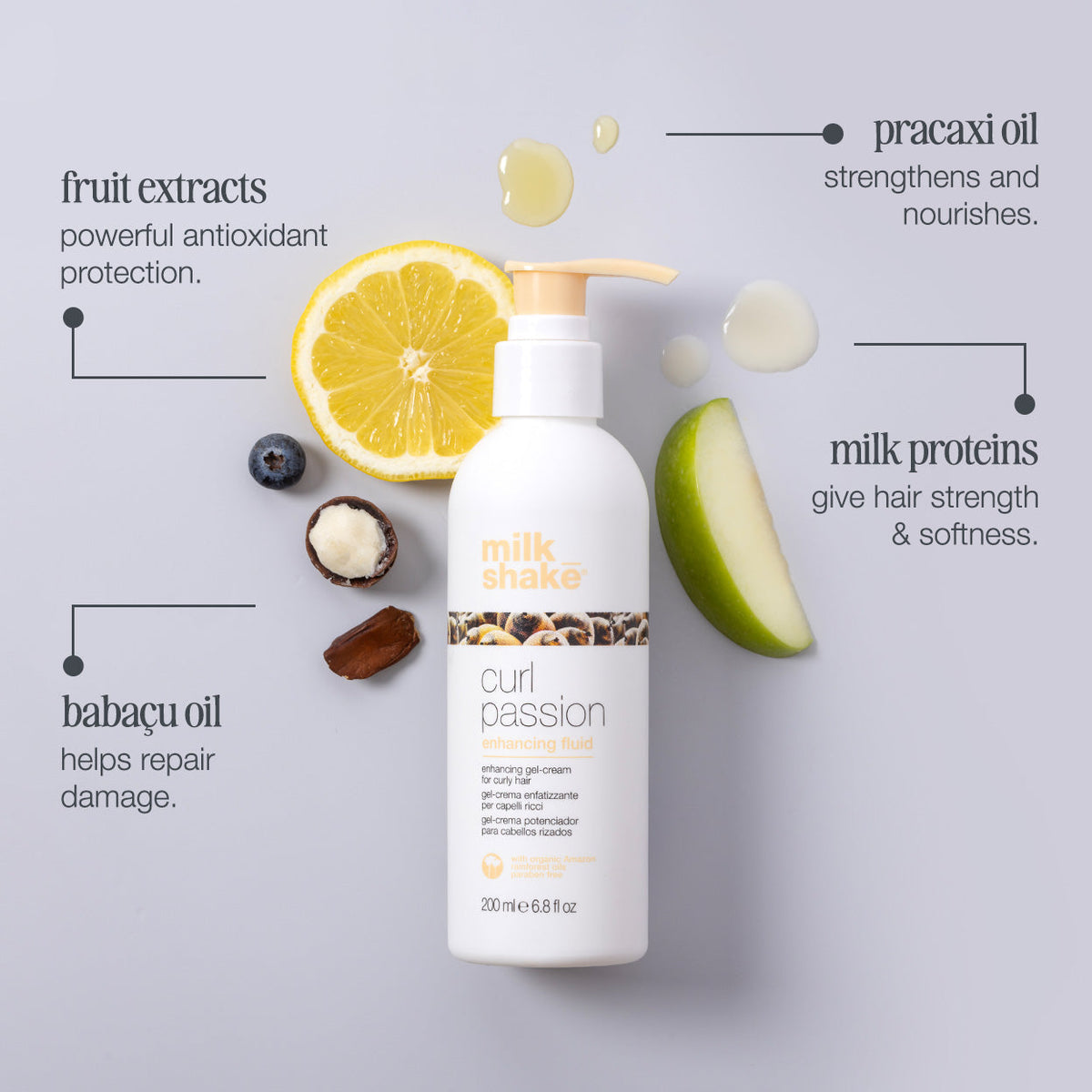 milk_shake Enhancing Fluid Strengthening Gel Cream for Curly Hair — key ingredients