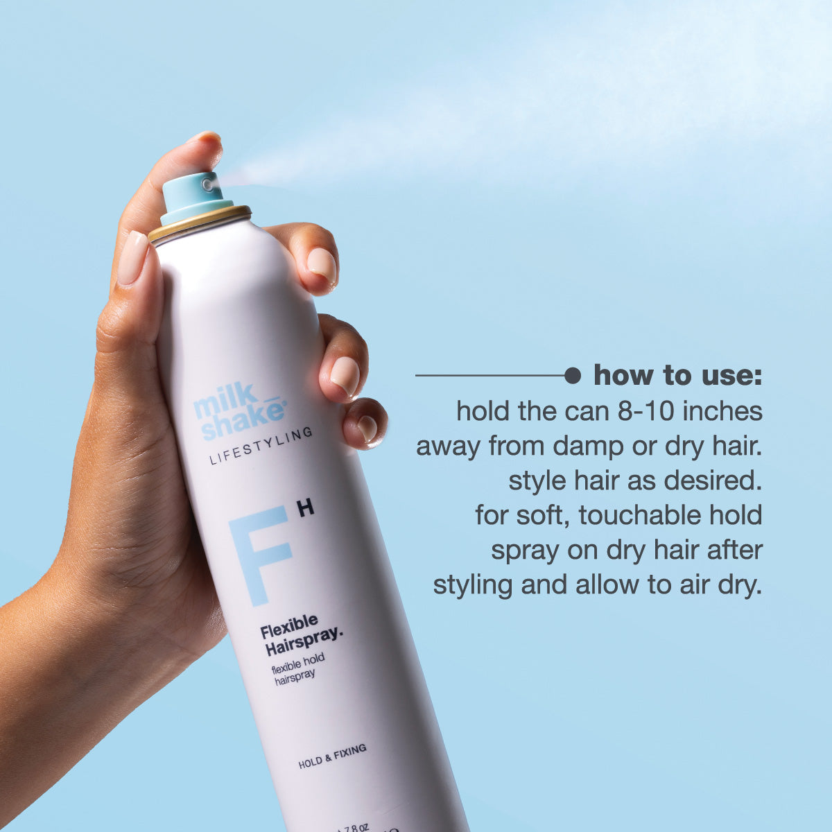 milk_shake Lifestyling Fabulous Flexible Hold Hairspray — how to use