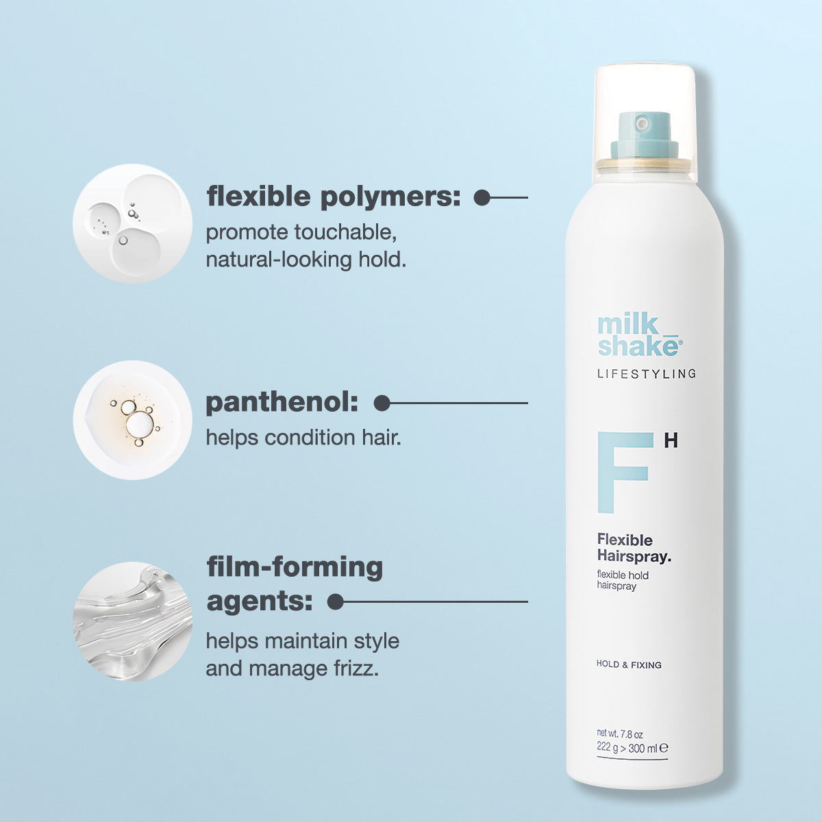 milk_shake Lifestyling Fabulous Flexible Hold Hairspray — key ingredients