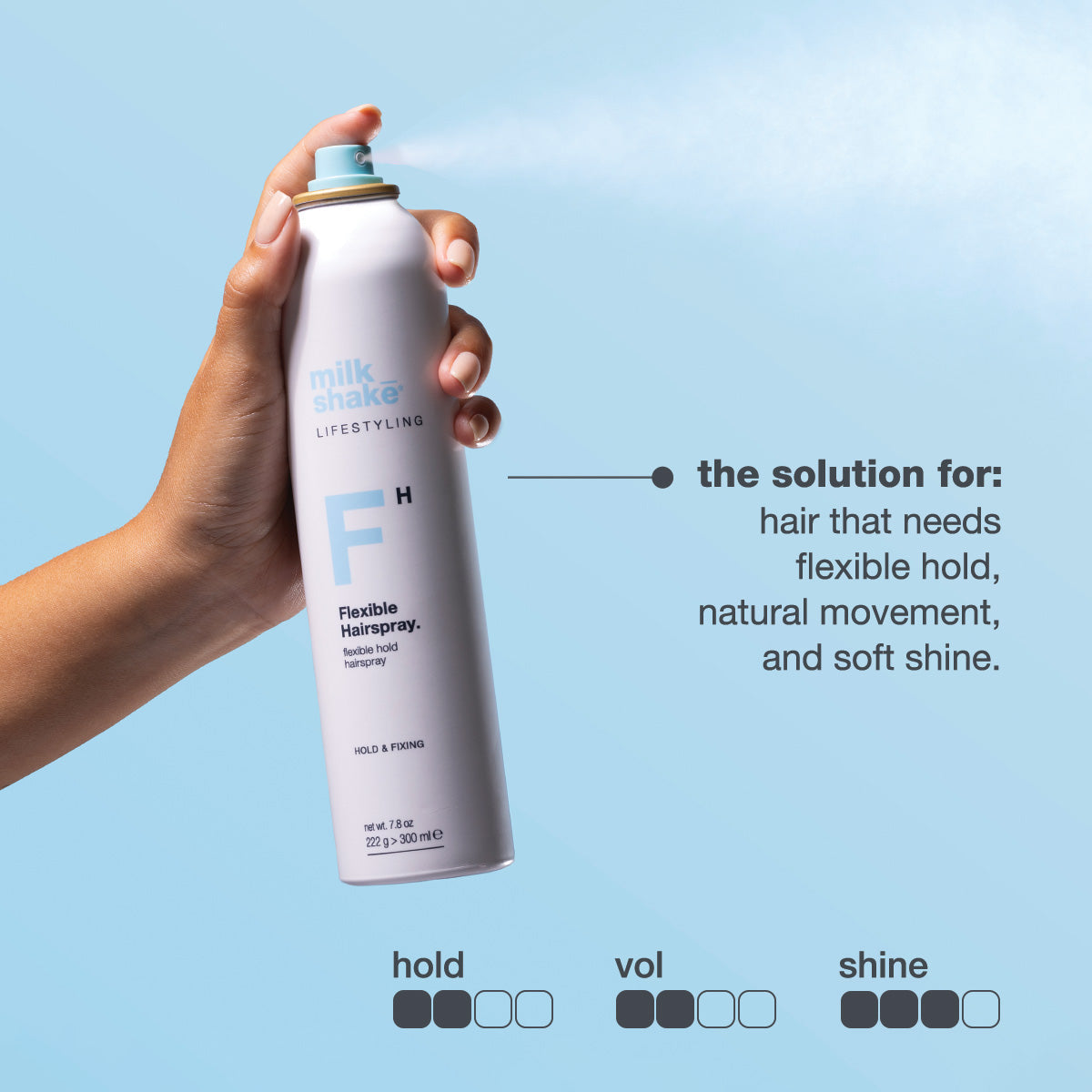 milk_shake Lifestyling Fabulous Flexible Hold Hairspray — the solution for