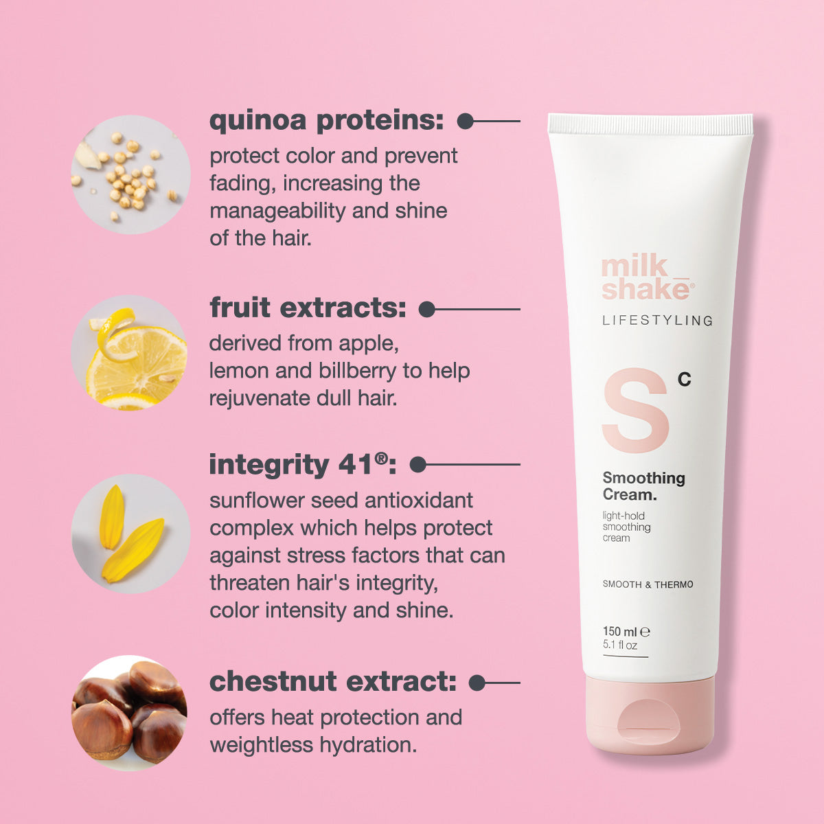 milk_shake Smoothing Cream – Sleek Finish for Unruly Hair