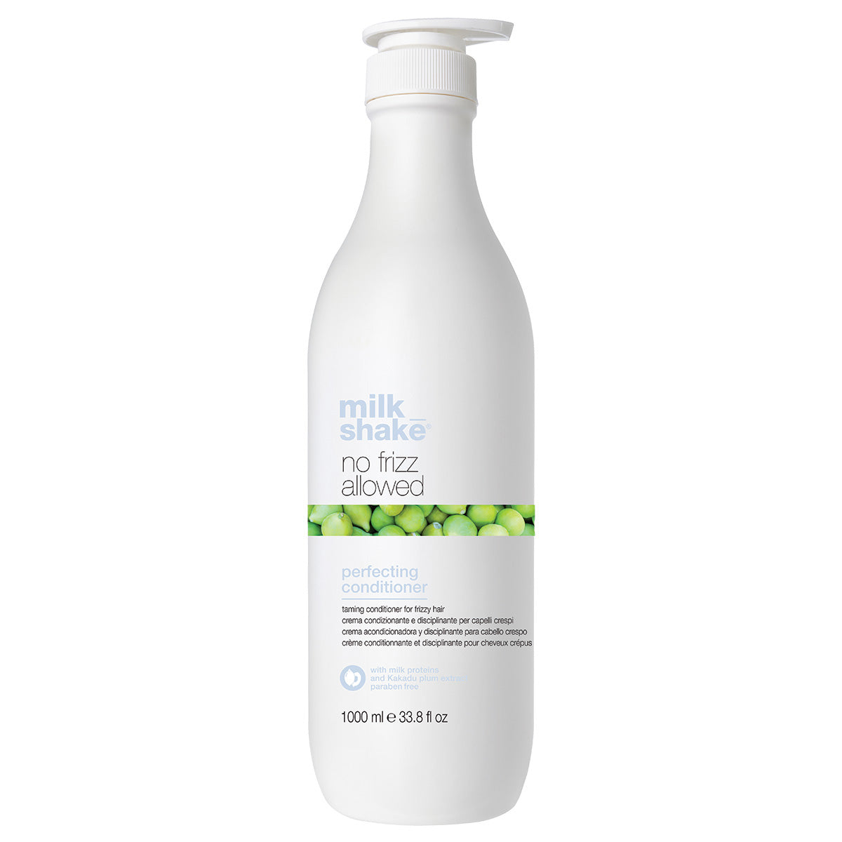 milk_shake No Frizz Allowed Perfecting Conditioner — 1000 ml brand packshot, plain background