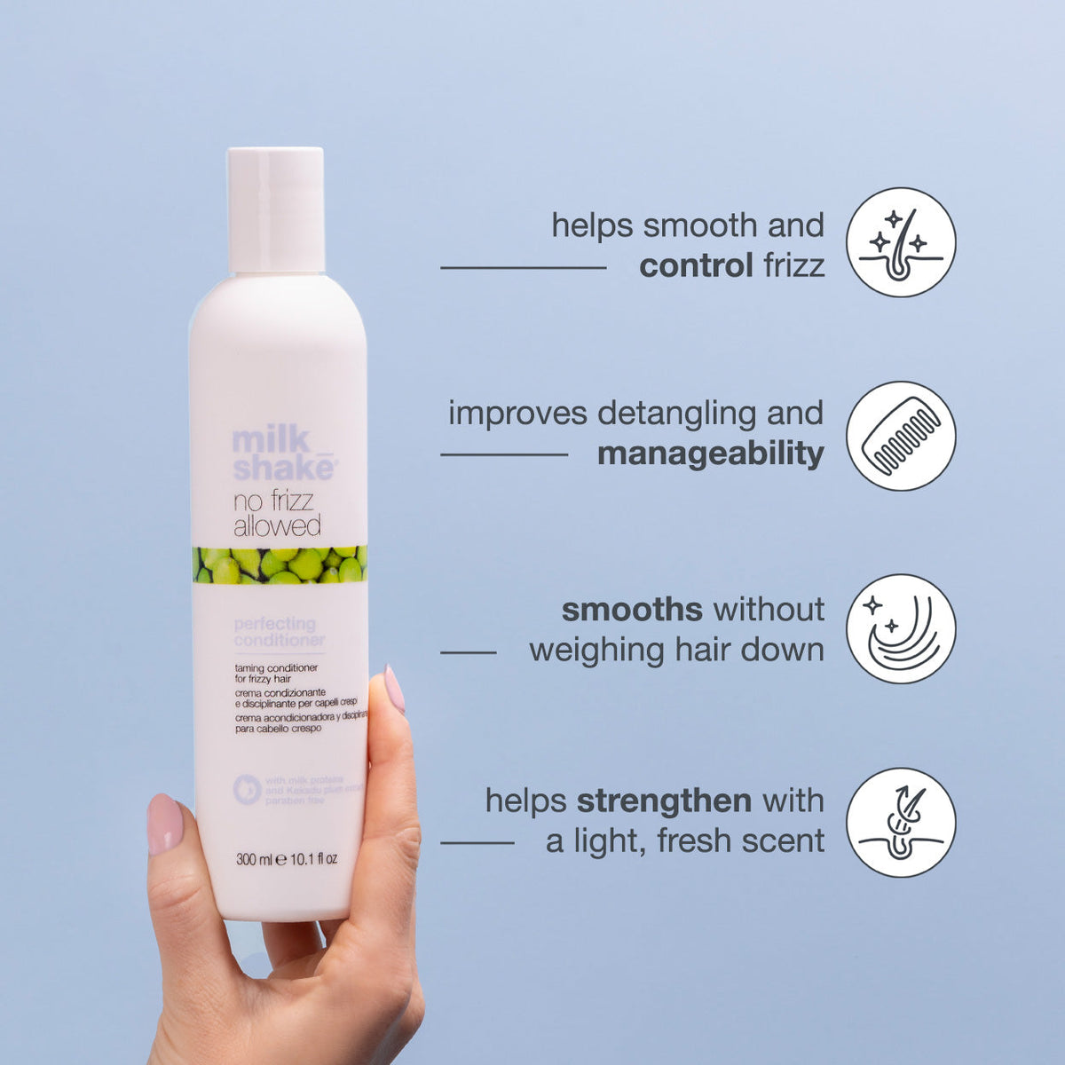 milk_shake No Frizz Allowed Perfecting Conditioner — key benefits