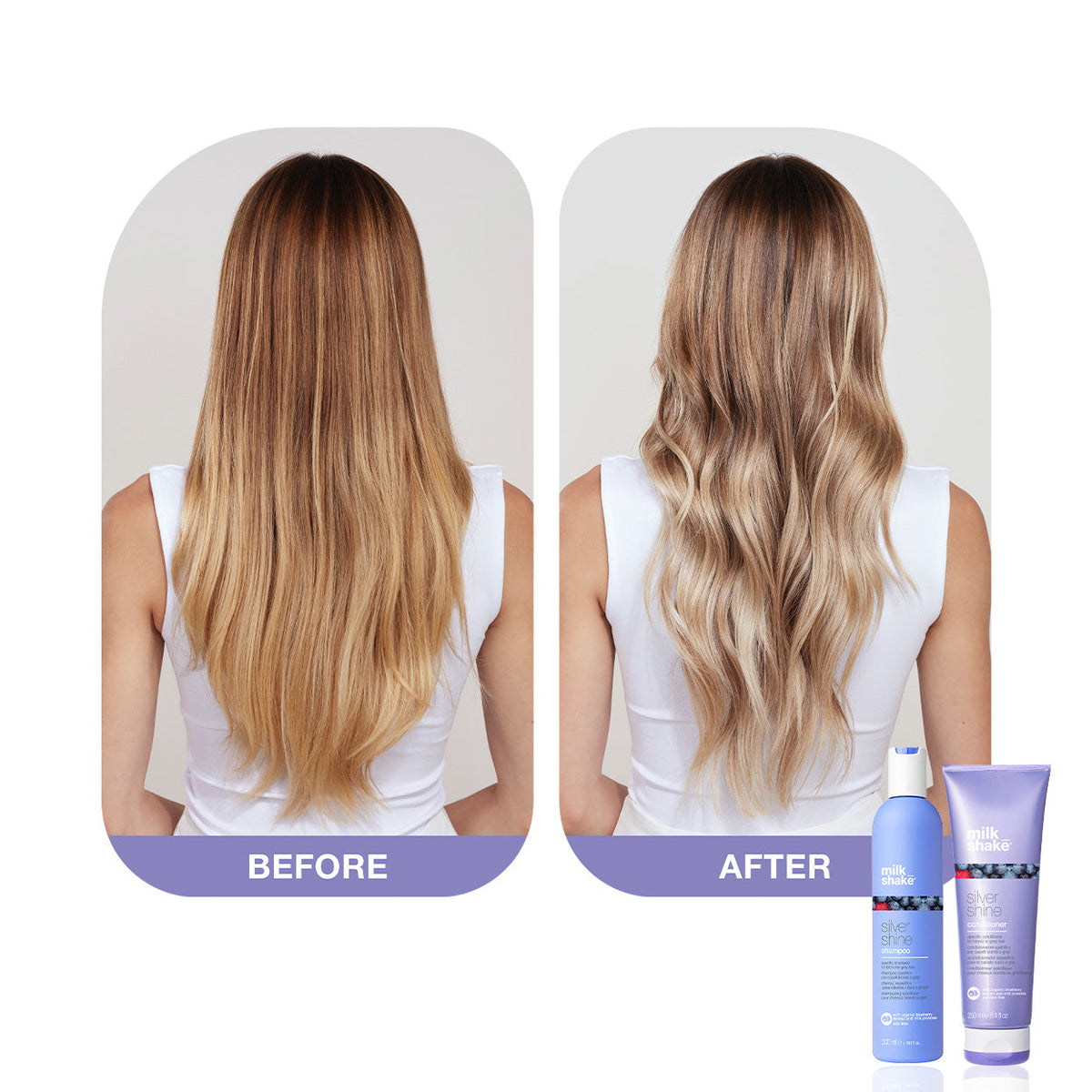 milk_shake Silver Shine Conditioner – Anti-Yellow Care for Blonde & Grey Hair