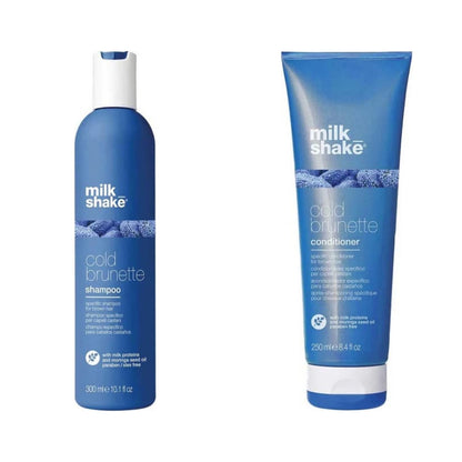 milk_shake Brown or Chestnut Hair Shampoo & Conditioner Duo — 300 ml + 250 ml duo: shampoo and conditioner side by side, plain white background