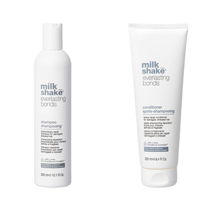 milk_shake Everlasting Bonds Repair Shampoo & Repairing Conditioner Duo — 300 ml + 250 ml duo: shampoo and conditioner side by side, plain white background