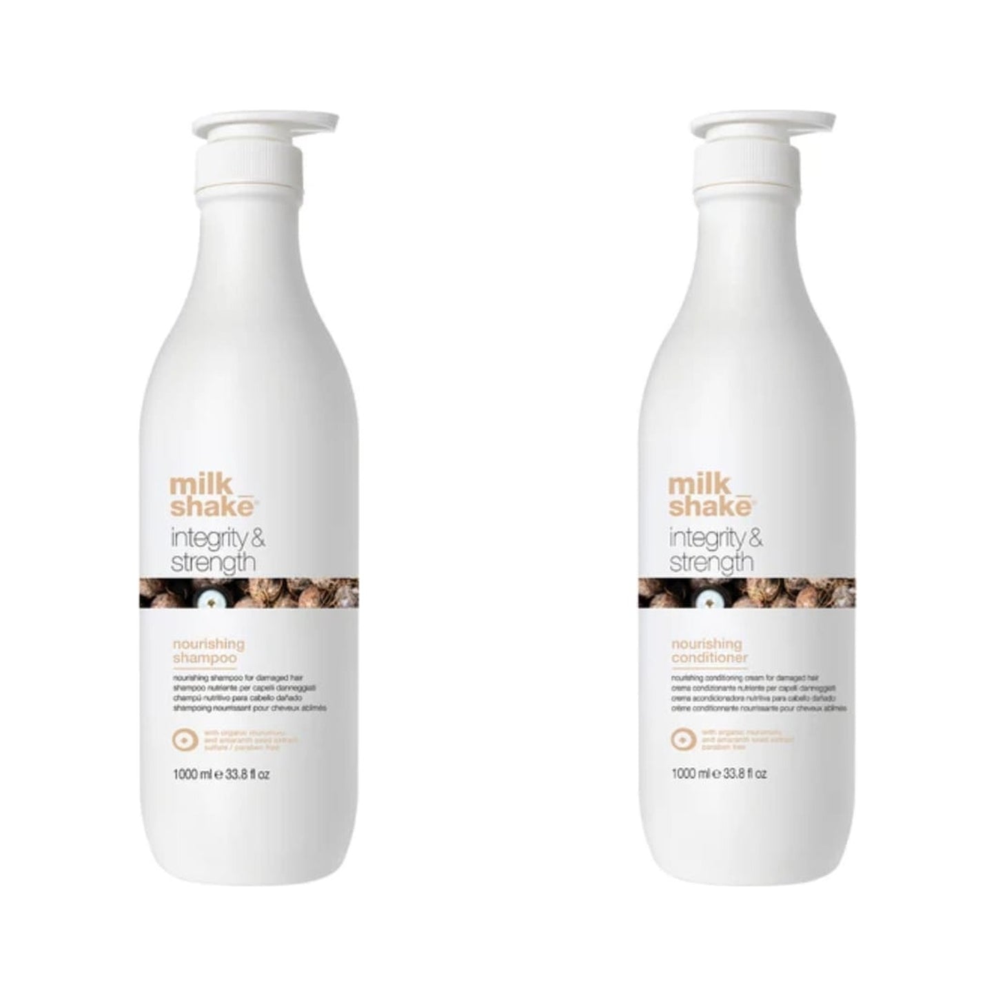 milk_shake Nourishing Shampoo & Conditioner Duo — 1 L + 1 L duo: shampoo and conditioner side by side, plain white background