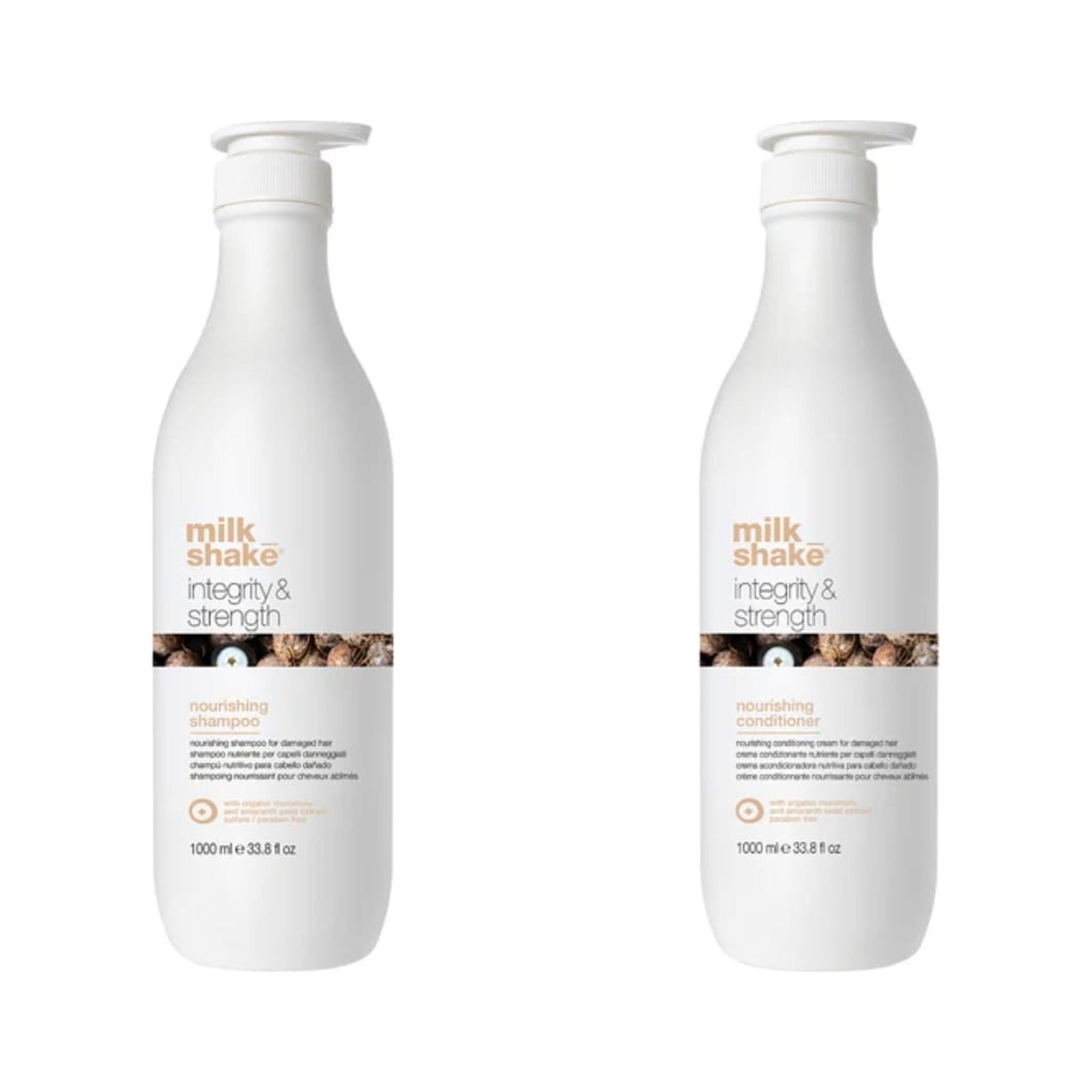 milk_shake Nourishing Shampoo & Conditioner Duo — 1 L + 1 L duo: shampoo and conditioner side by side, plain white background