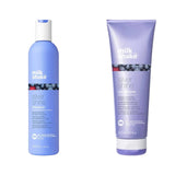 milk_shake Silver Shine Shampoo & Conditioner Duo — 300 ml + 250 ml duo: shampoo and conditioner side by side, plain white background