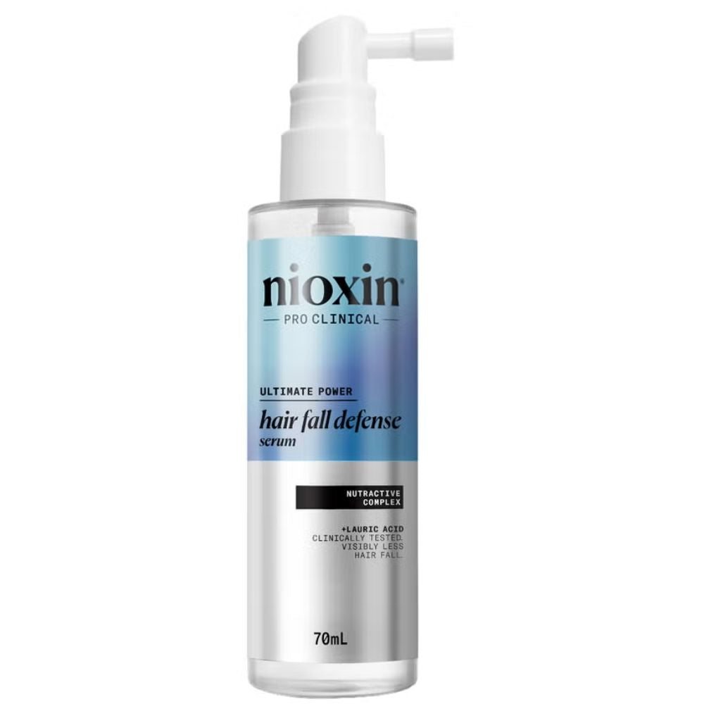 Nioxin Hair Fall Defense Serum — 70 ml pump bottle, front label, plain white background