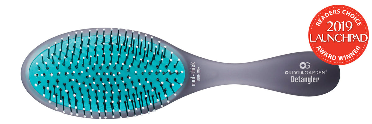 Olivia Garden OG Brush Thick-Hair Detangling Brush — Black, plain white background