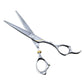Otto 6-inch Professional Haircutting Shears — blades open on plain white, showing the straight convex cutting blade and the gold-accented 3D-offset handle