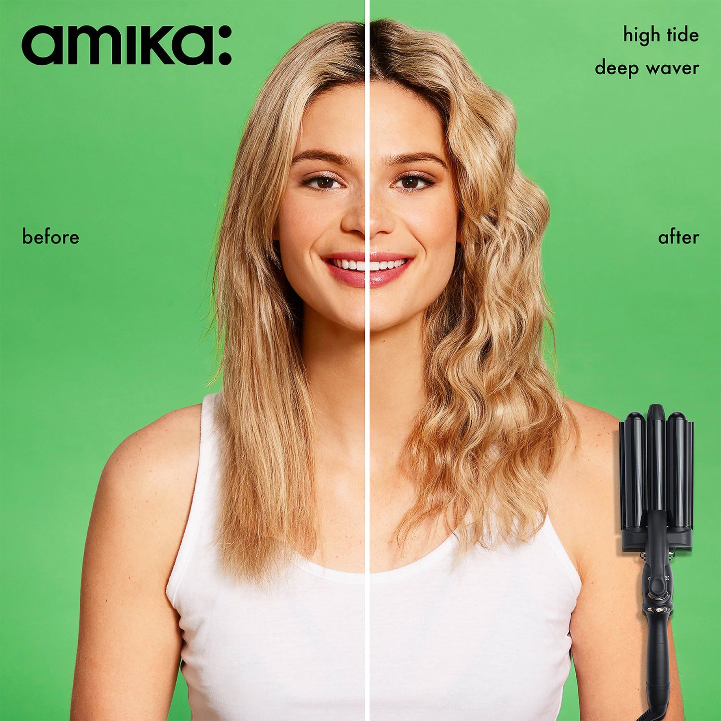 Amika High Tide Deep Waver – Tourmaline Ceramic Triple-Barrel Hair Tool