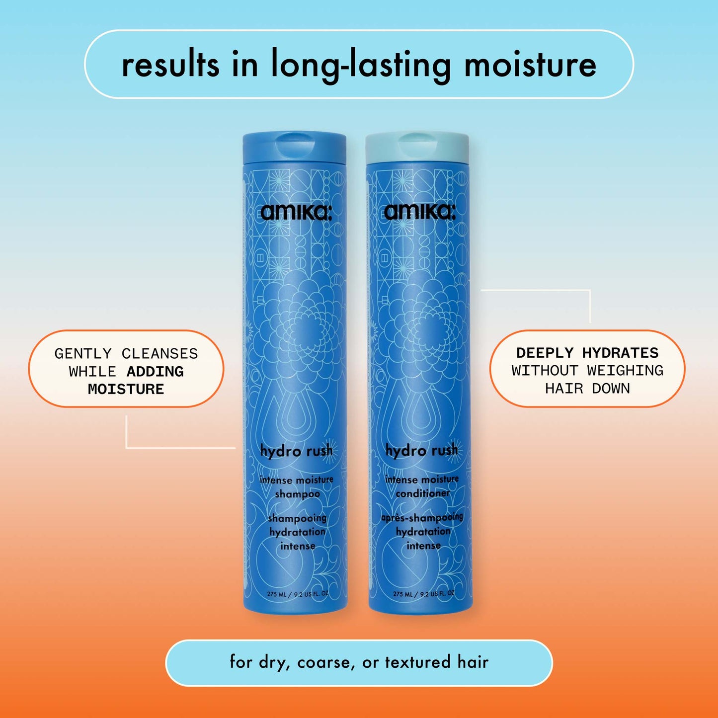 Amika Hydro Rush – Intense Moisture Conditioner with Hyaluronic Acid