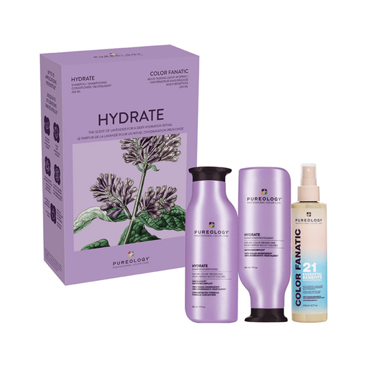 Hydrate Holiday Trio - gift carton with Hydrate Shampoo 266 ml, Hydrate Conditioner 266 ml and Color Fanatic 21-in-1 Leave-In Spray 200 ml