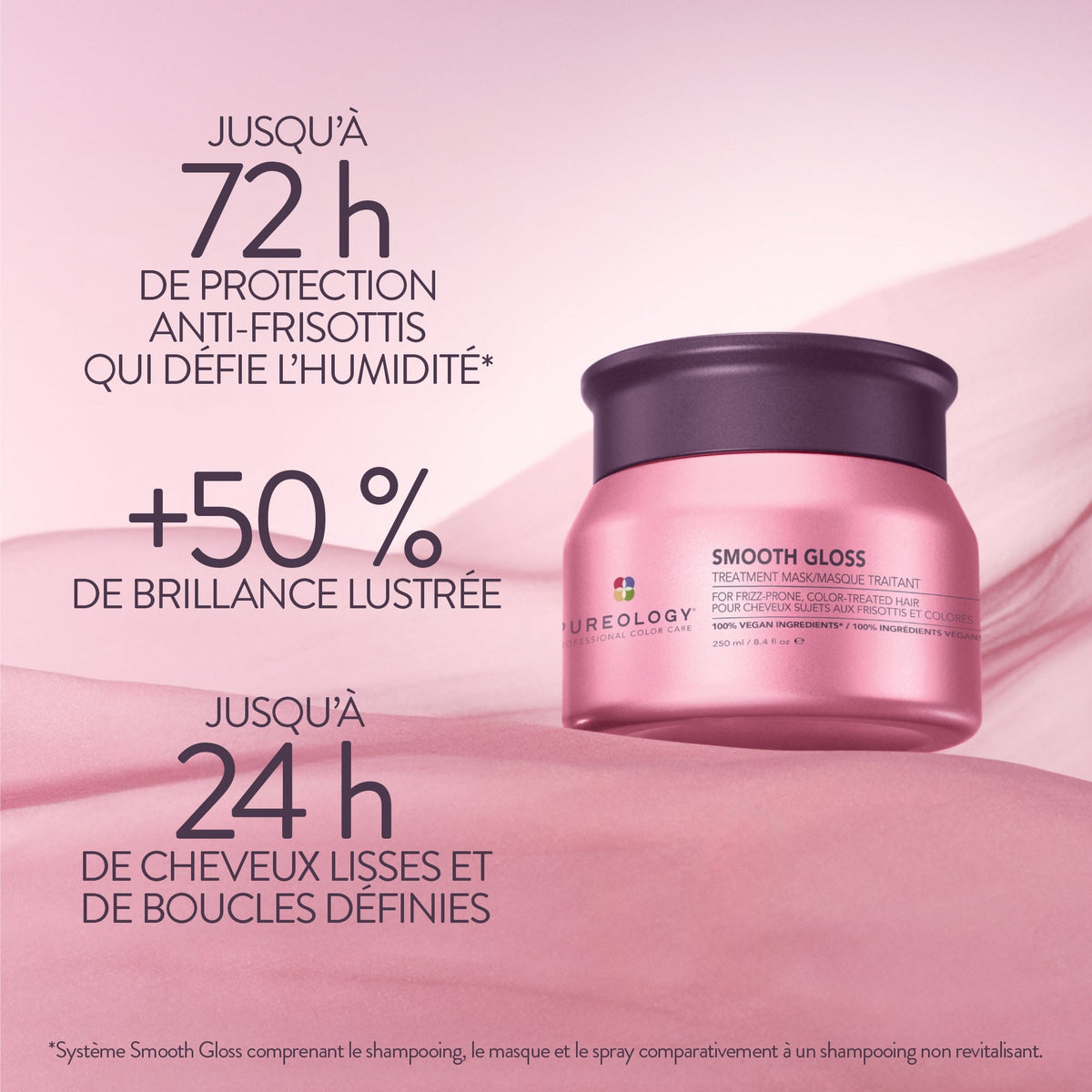 Pureology Smooth Gloss Treatment Mask – front packshot on white