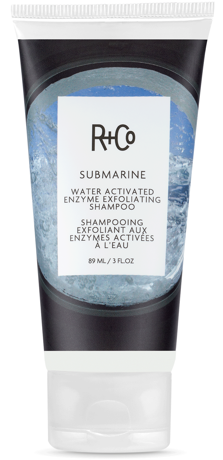 R+CO - Submarine - Champú exfoliante con enzimas activadas por agua |3 oz| 