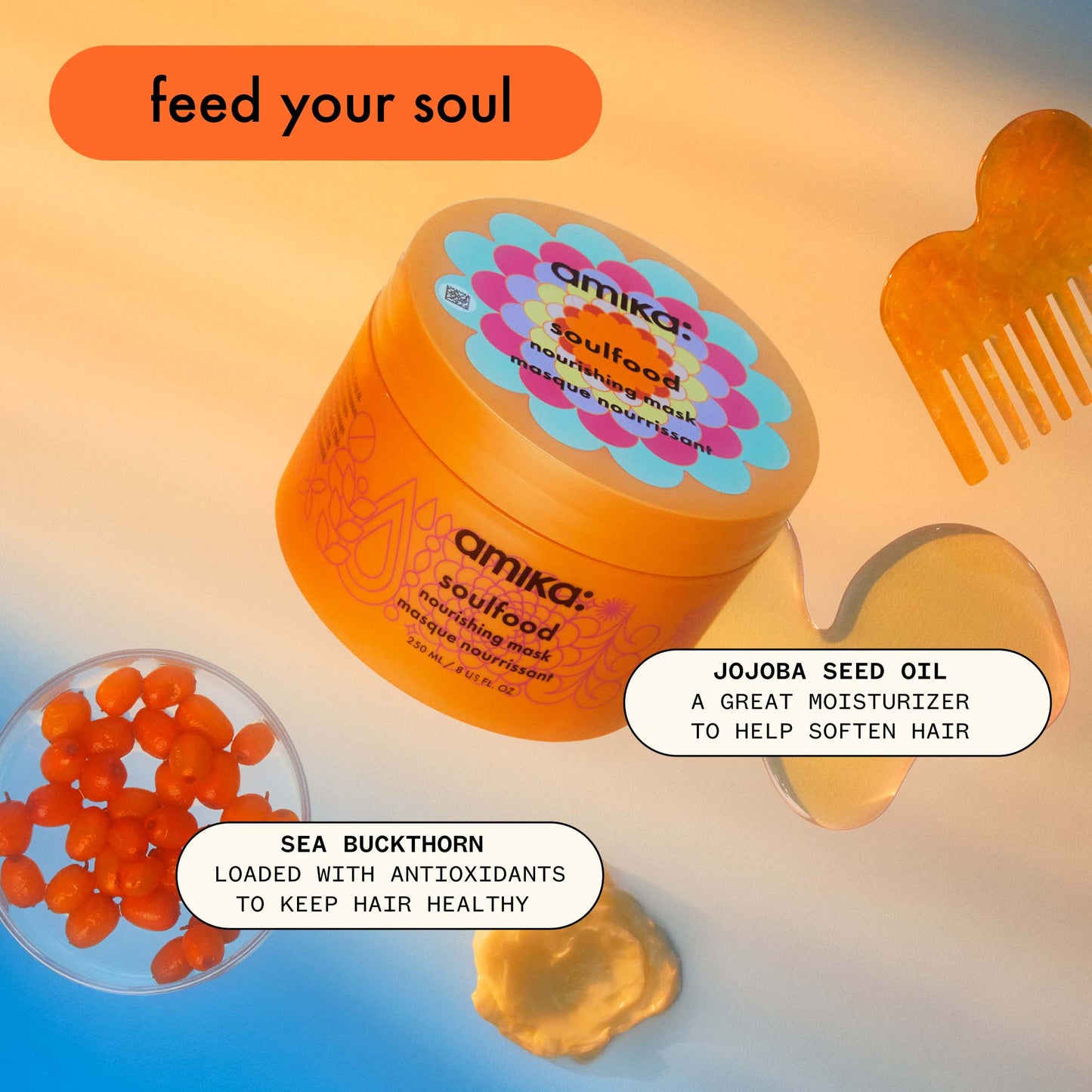 Amika Soulfood Nourishing Mask – Deep Hydration for Silky, Manageable Hair