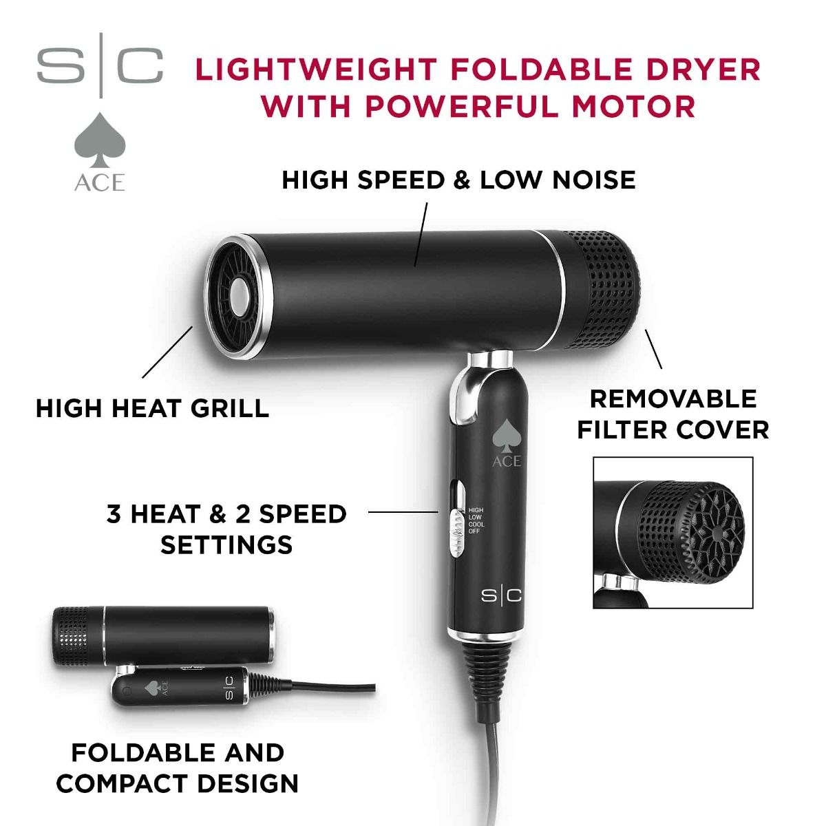 StyleCraft Ace Professional Hair Dryer – Professional