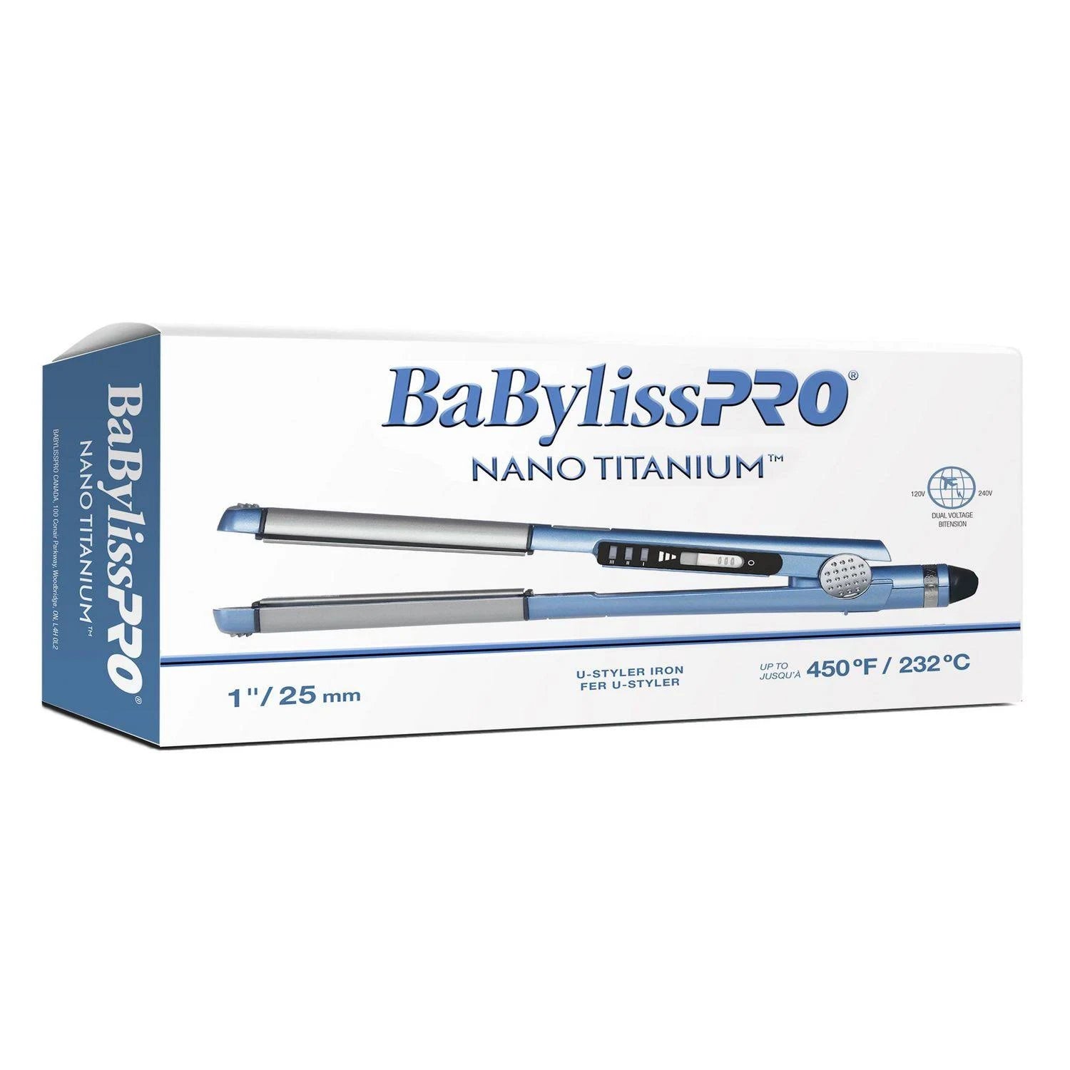 BaBylissPRO Nano Titanium 1" U-Style Flat Iron