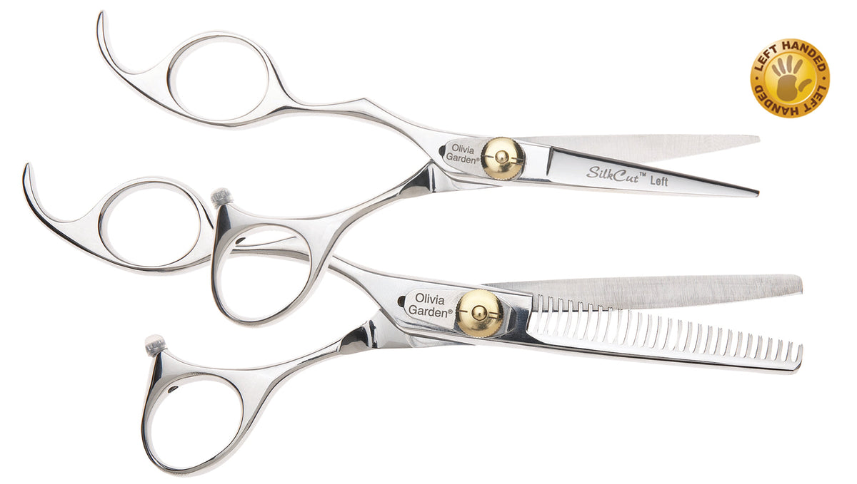 Olivia Garden SilkCut Shear & Thinner Case Deal — 5" / Left-handed, plain white background