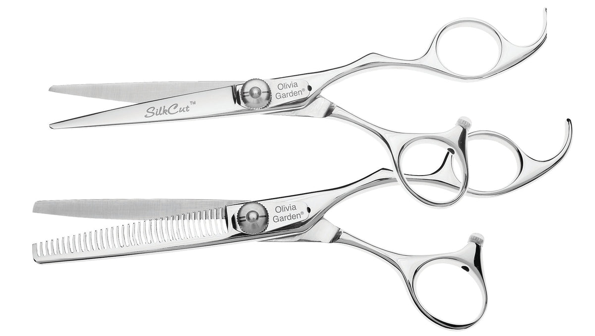 Olivia Garden SilkCut Shear & Thinner Case Deal — 5.75" / Right-handed, plain white background