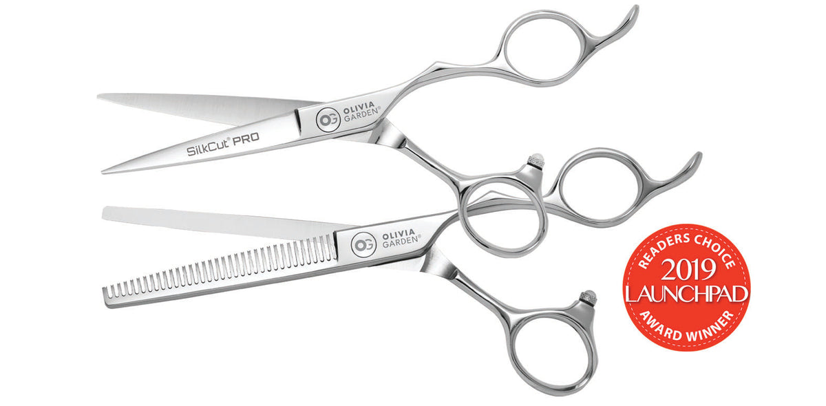Olivia Garden SilkCutPRO Shear & Thinner Kit — 5.75", plain white background