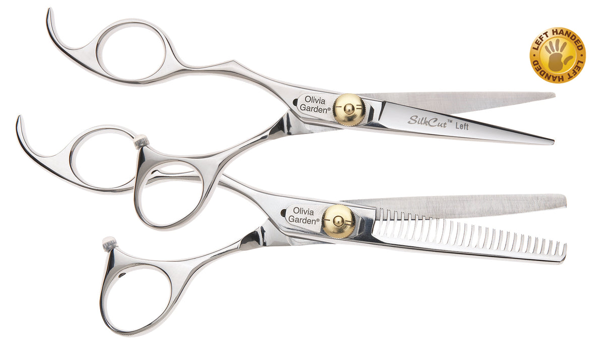 Olivia Garden SilkCut Shear & Thinner Case Deal — 5.75" / Left-handed, plain white background
