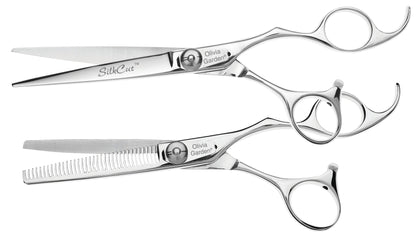 Olivia Garden SilkCut Shear & Thinner Case Deal — 6.5" / Right-handed, plain white background
