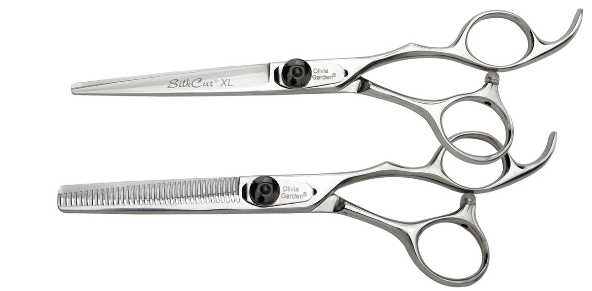 Olivia Garden SilkCut XL Barber Shear Case Deal — 6", plain white background