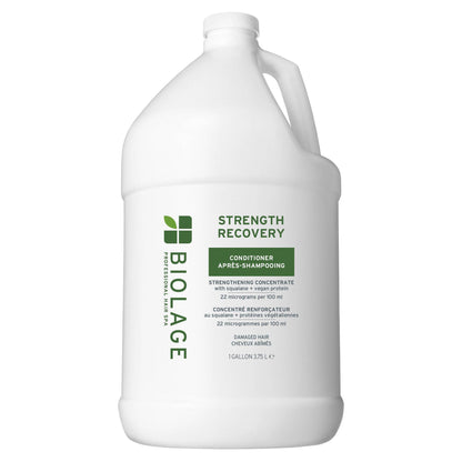 Biolage Strength Recovery Conditioner 1 gallon / 3.75 L salon jug with handle, front view