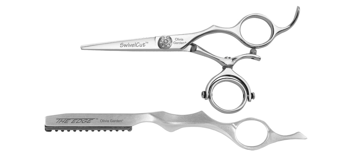 Olivia Garden SwivelCut Shear Case Deal — 5" shear / Right-handed, plain white background