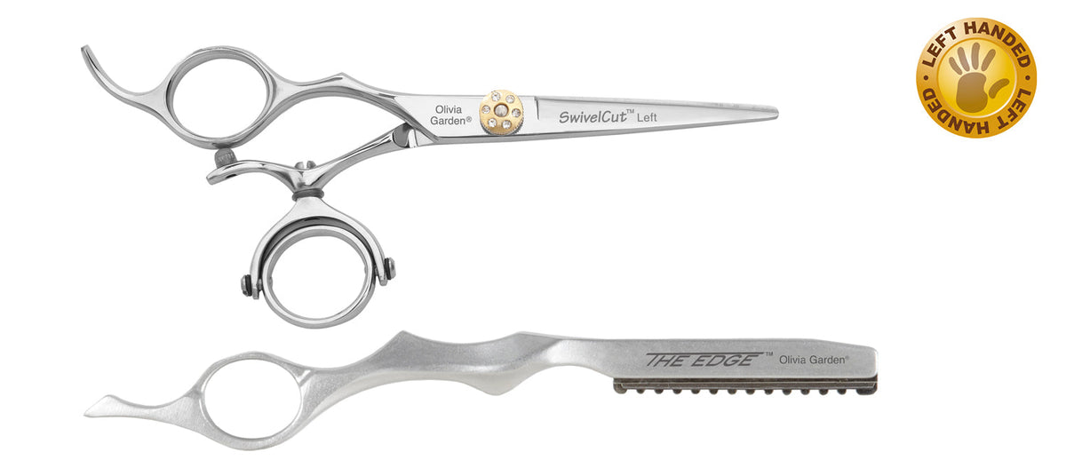 Olivia Garden SwivelCut Shear Case Deal — 5.75" shear / Left-handed, plain white background